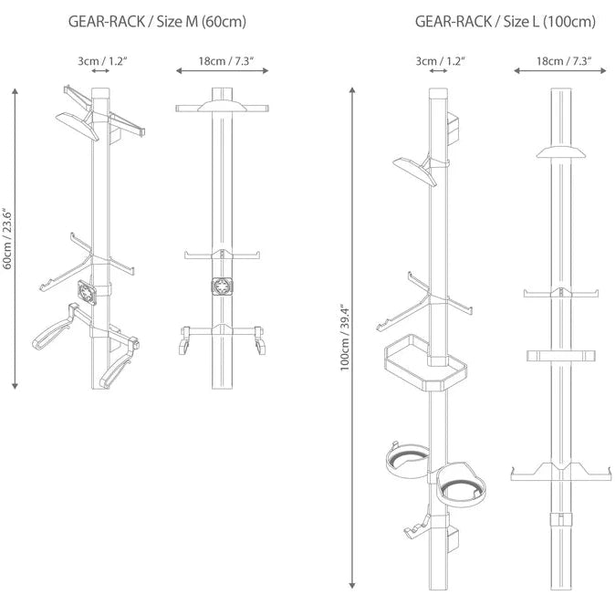 Supporto accessori Parax Gear-Rack M - Set1 Parax