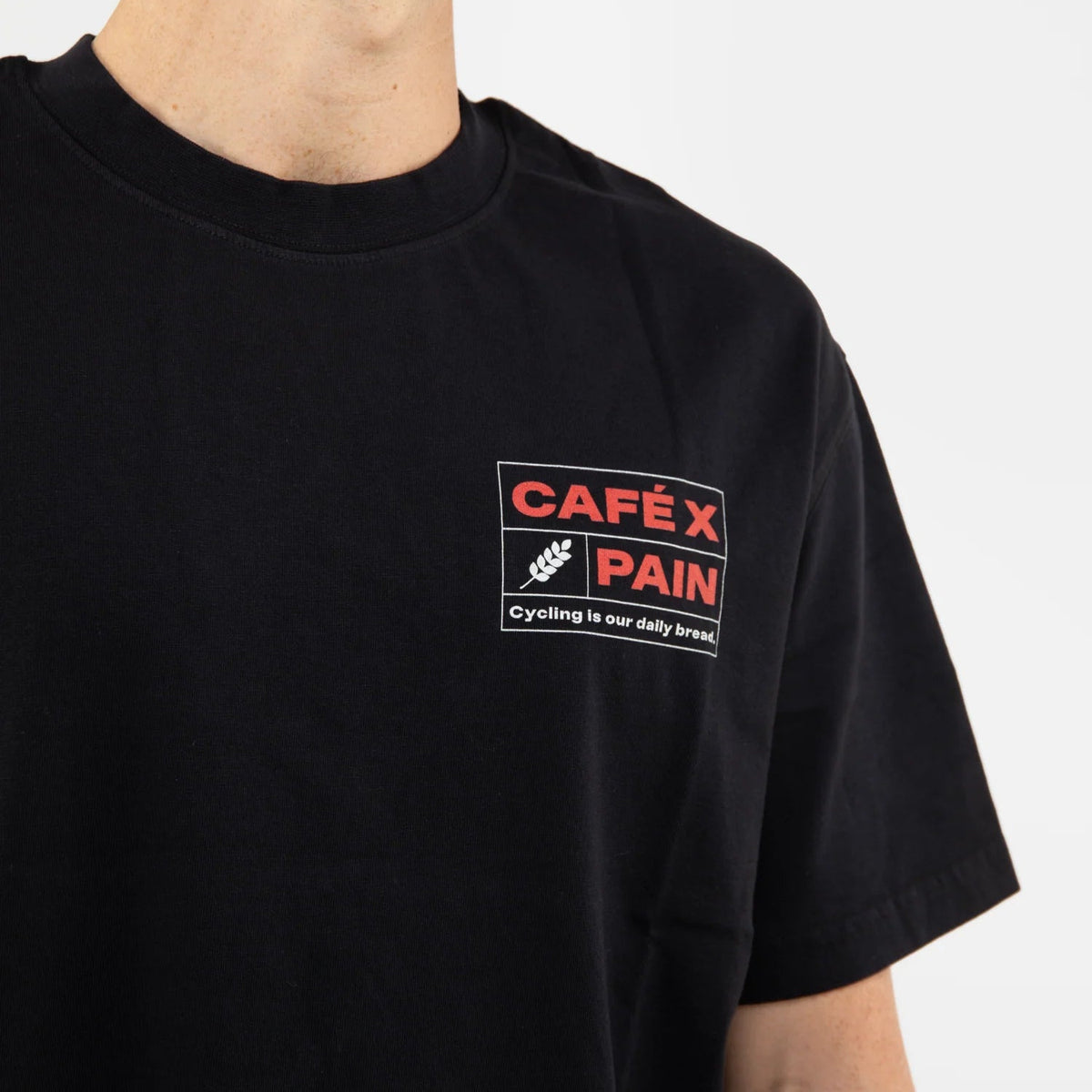 T-Shirt Cafe du Cycliste Chiara Pain - Nero Café du Cycliste