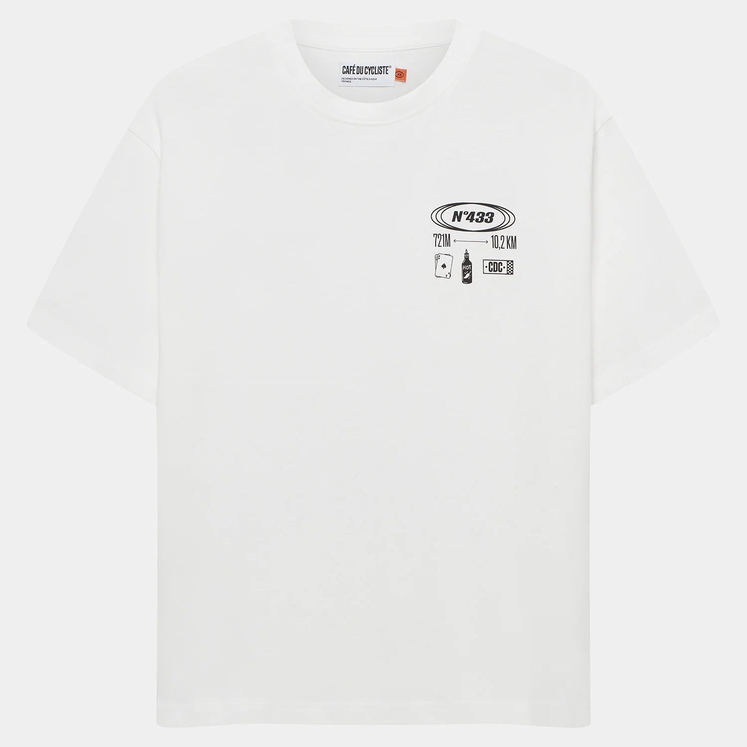 T-Shirt Cafe du Cycliste Col Sa Calobra - Bianco Café du Cycliste