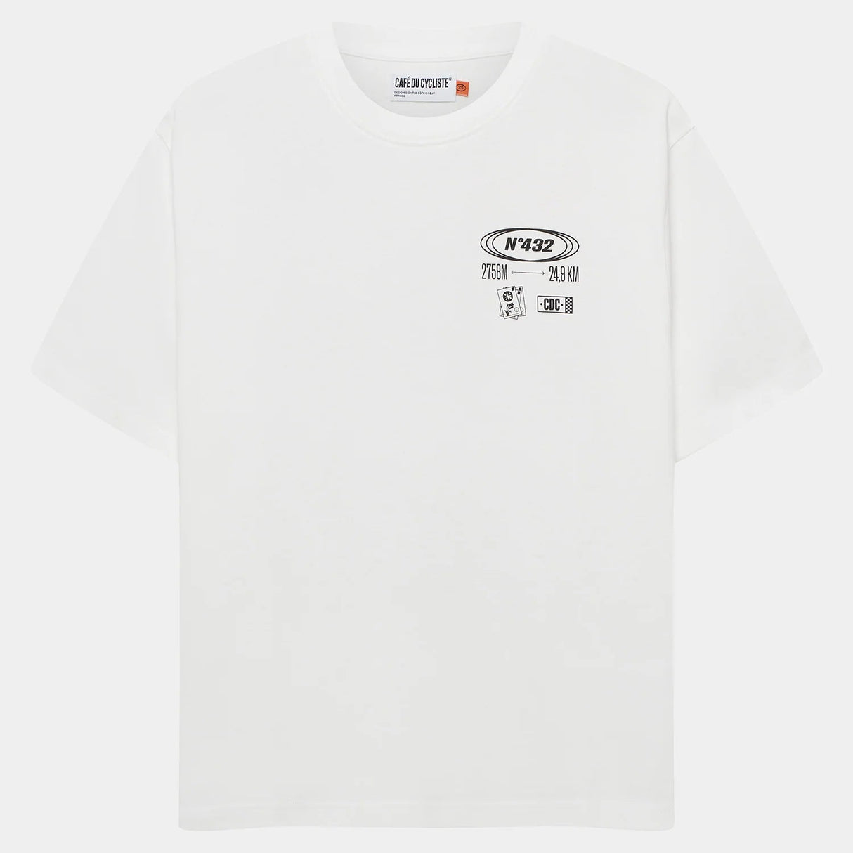 T-Shirt Cafe du Cycliste Col Stelvio - Bianco Café du Cycliste