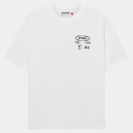 T-shirt Cafe du Cycliste Col Stelvio - Blanc