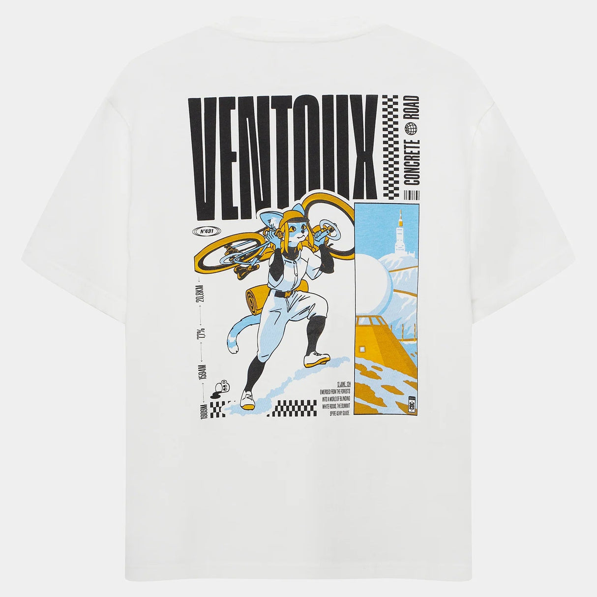 T-Shirt Cafe du Cycliste Col Ventoux - Bianco Café du Cycliste