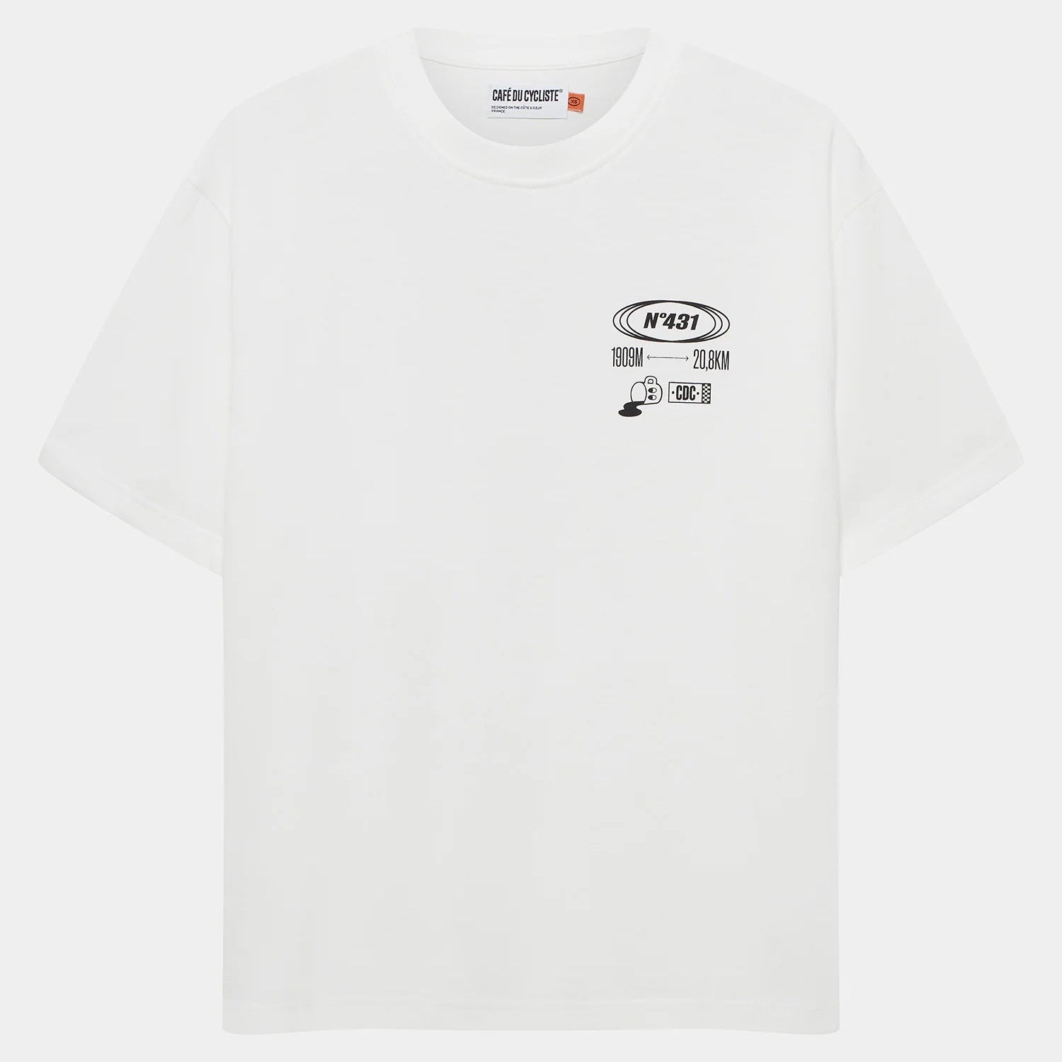 T-Shirt Cafe du Cycliste Col Ventoux - Bianco Café du Cycliste