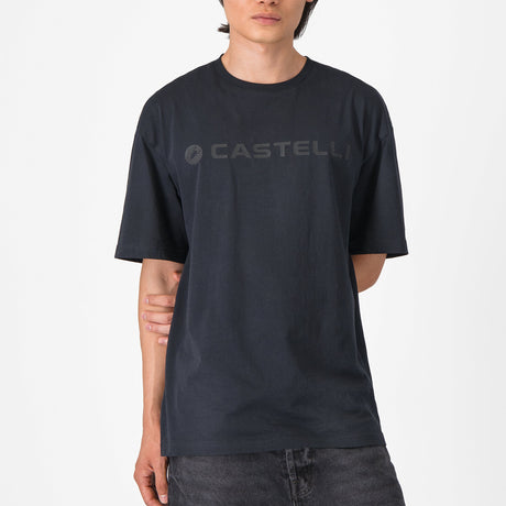T-Shirt Castelli Tone Logo - Noir