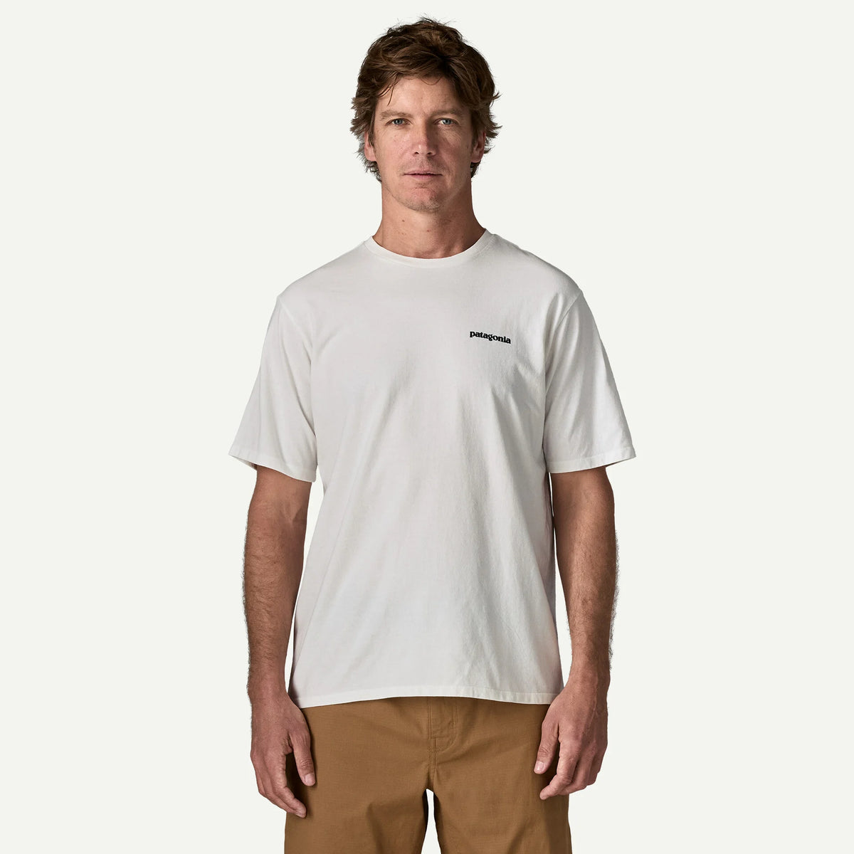T-Shirt Patagonia P-6 Logo Responsibili-Tee - Bianco Patagonia