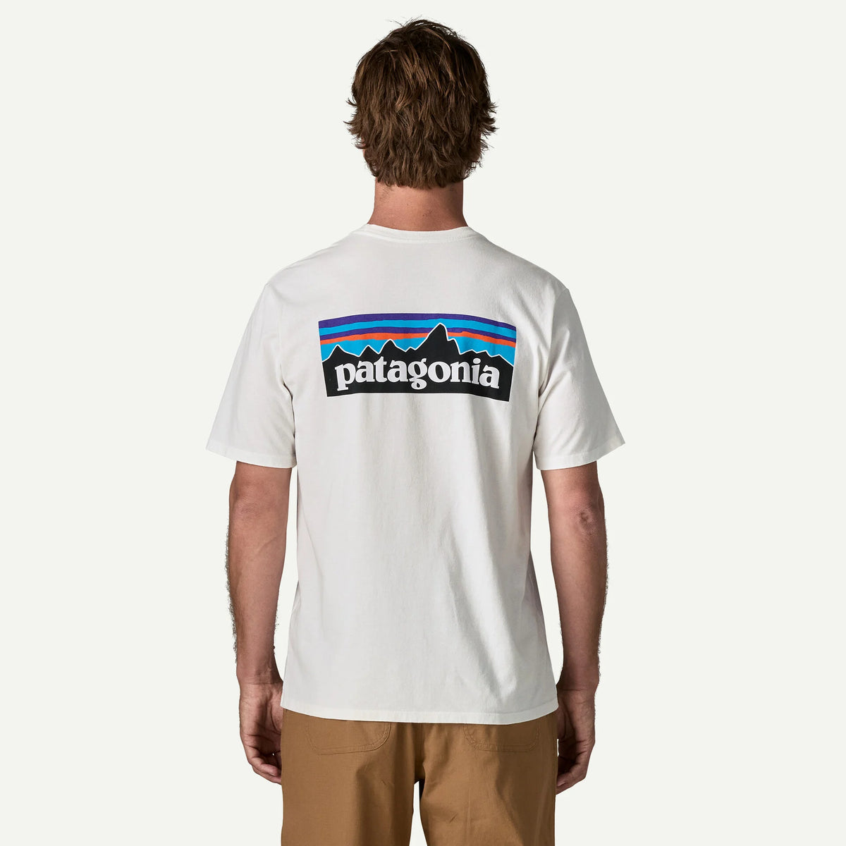 T-Shirt Patagonia P-6 Logo Responsibili-Tee - Bianco Patagonia