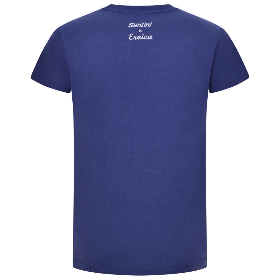 T-shirt Santini Eroica Cipressi - Bleu
