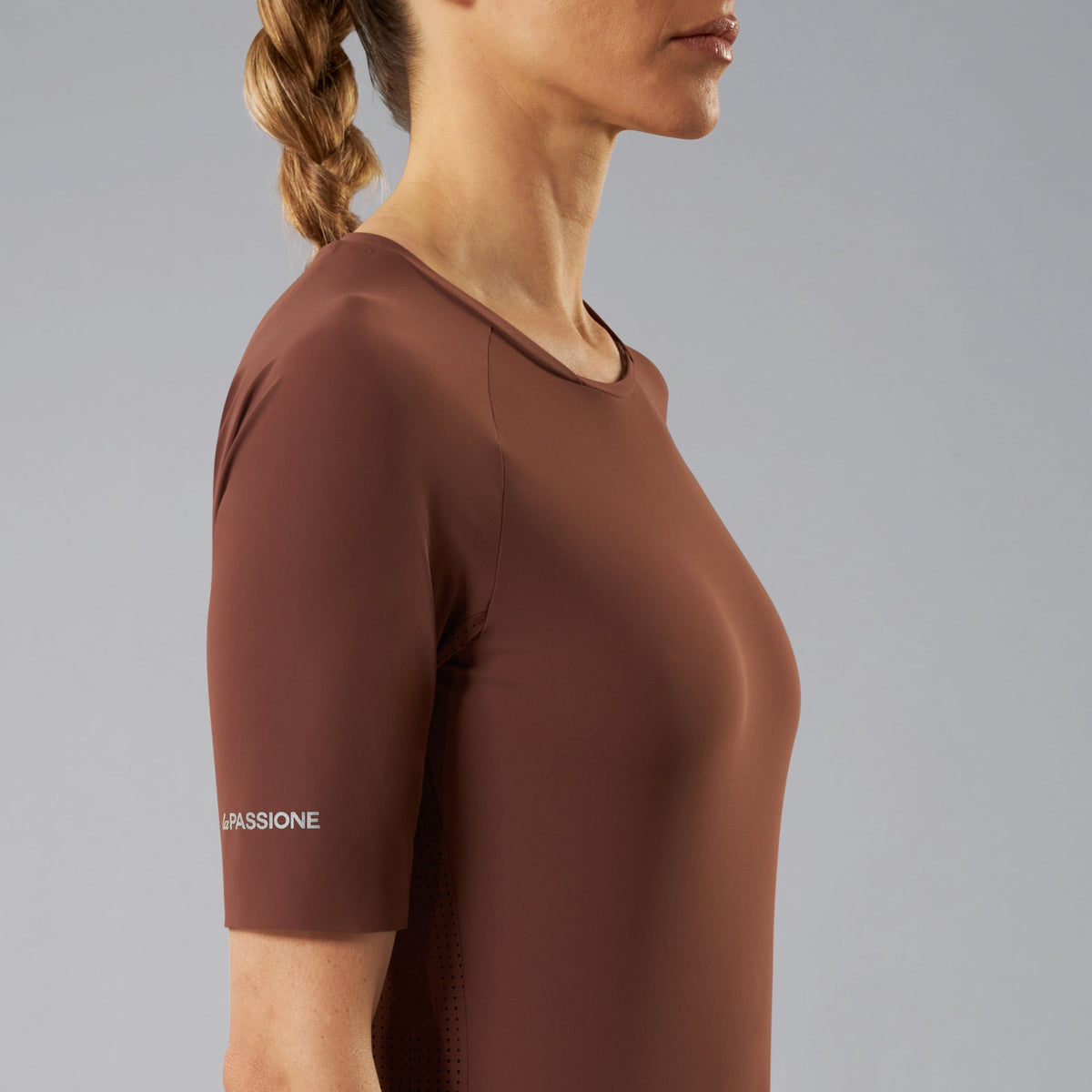 T-Shirt donna La Passione Leaf - Marrone mattone La Passione