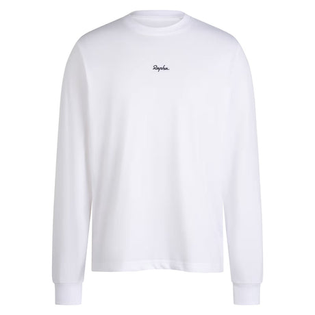 T-Shirt maniche lunghe Rapha Cotton - Bianco nero Rapha