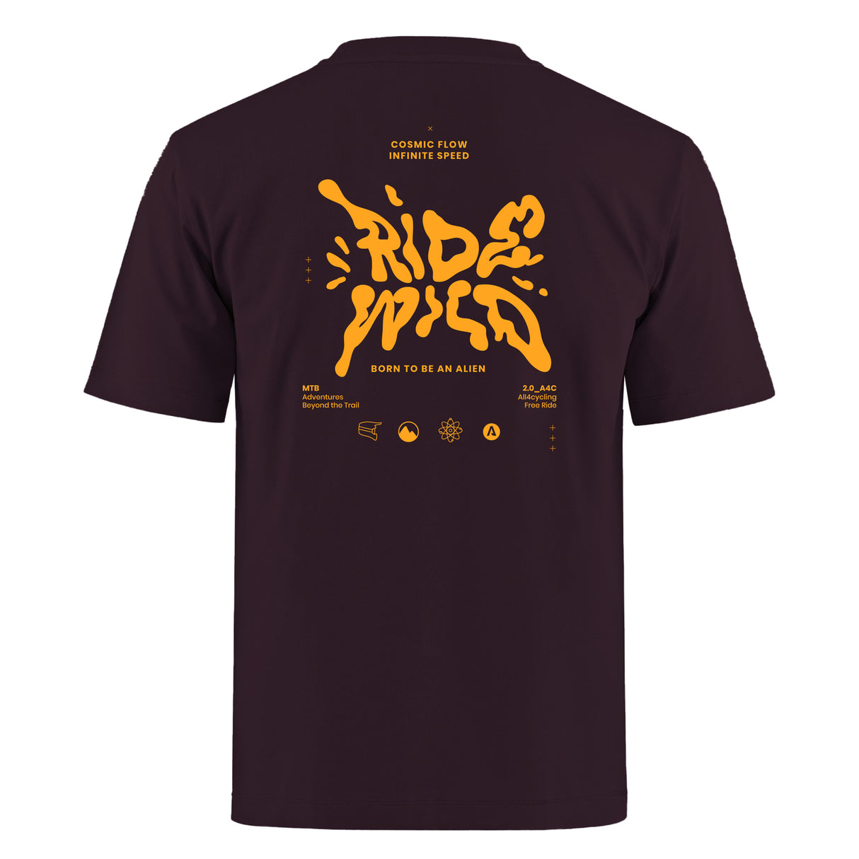 T-shirt Ride Wild - Viola All4cycling