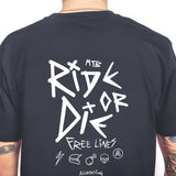 Camiseta Ride or Die - Negro