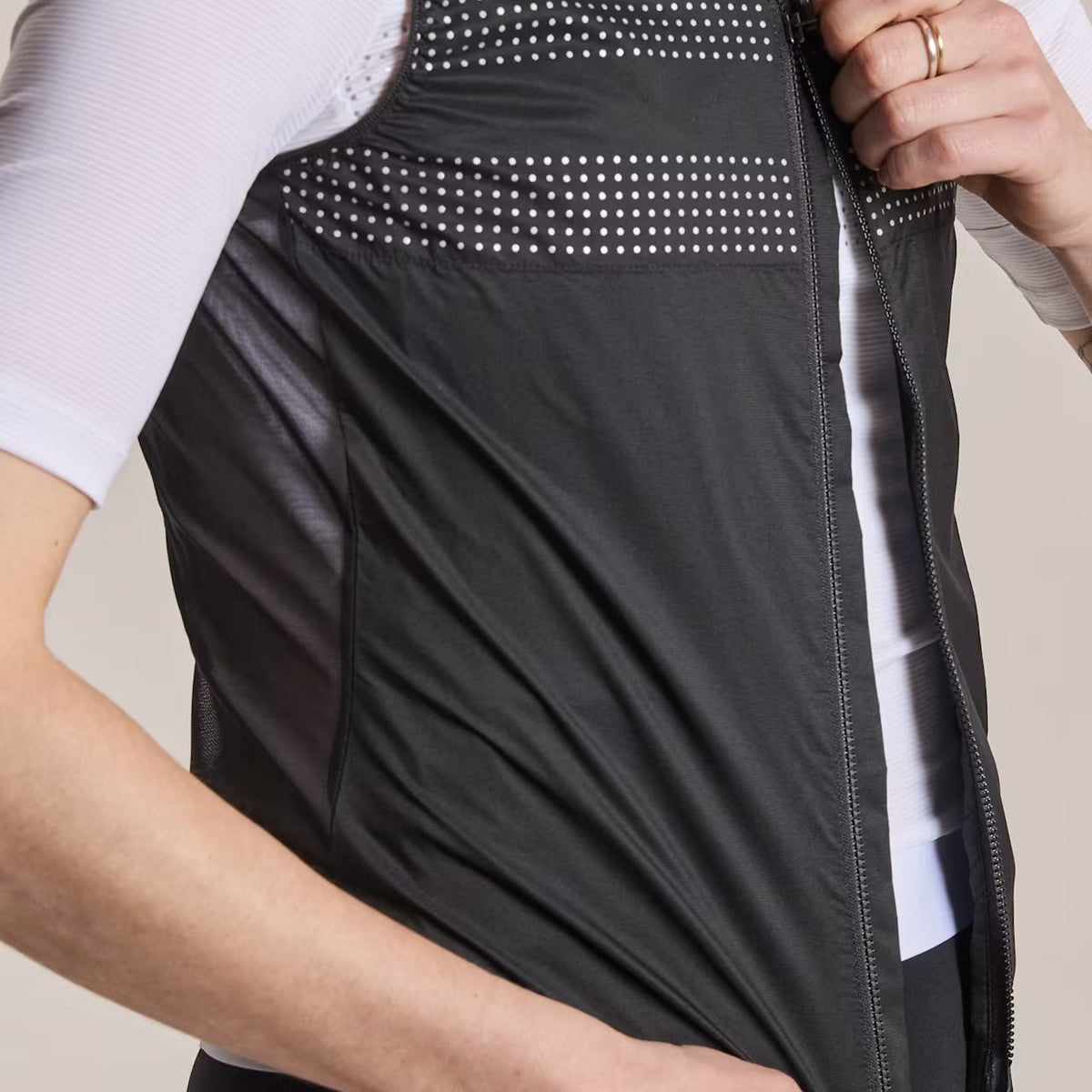 Gilet donna Rapha Brevet Wind 3 - Nero