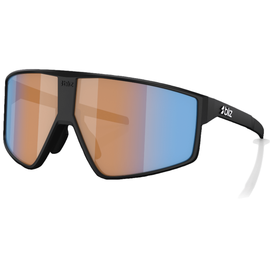 Occhiali Bliz P002 - Matt Black Coral-Orange Mirror Blue - I