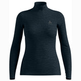 Odlo Merino 200 Zip frau langarm funktionsunterhemd - Schwarz