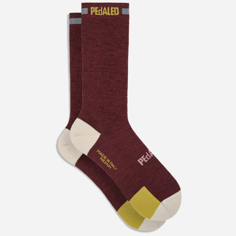Calze Pedaled Odyssey Merino - Bordeaux - B