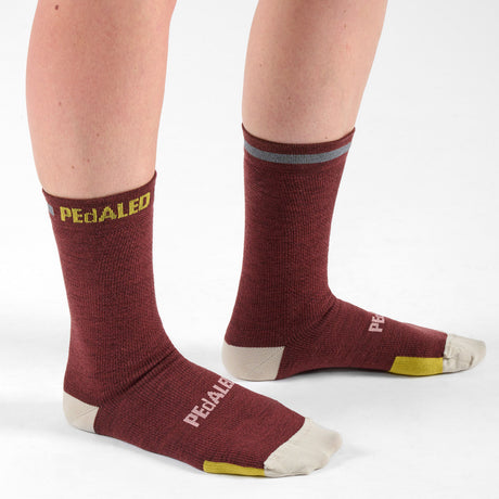 Calze Pedaled Odyssey Merino - Bordeaux - C