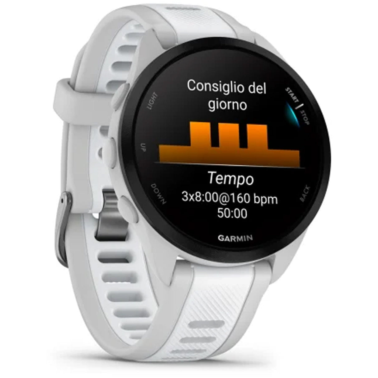 Garmin Forerunner 165 Music - Grigio bianco - O