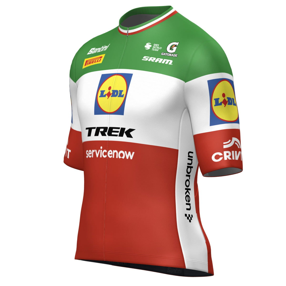 Trikot Santini Lidl Trek Italienischer Meister 2026 - Jonathan Milan
