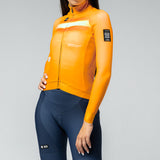 Maglia maniche lunghe donna Gobik Hyder Madras Equinoccio - Arancio - G