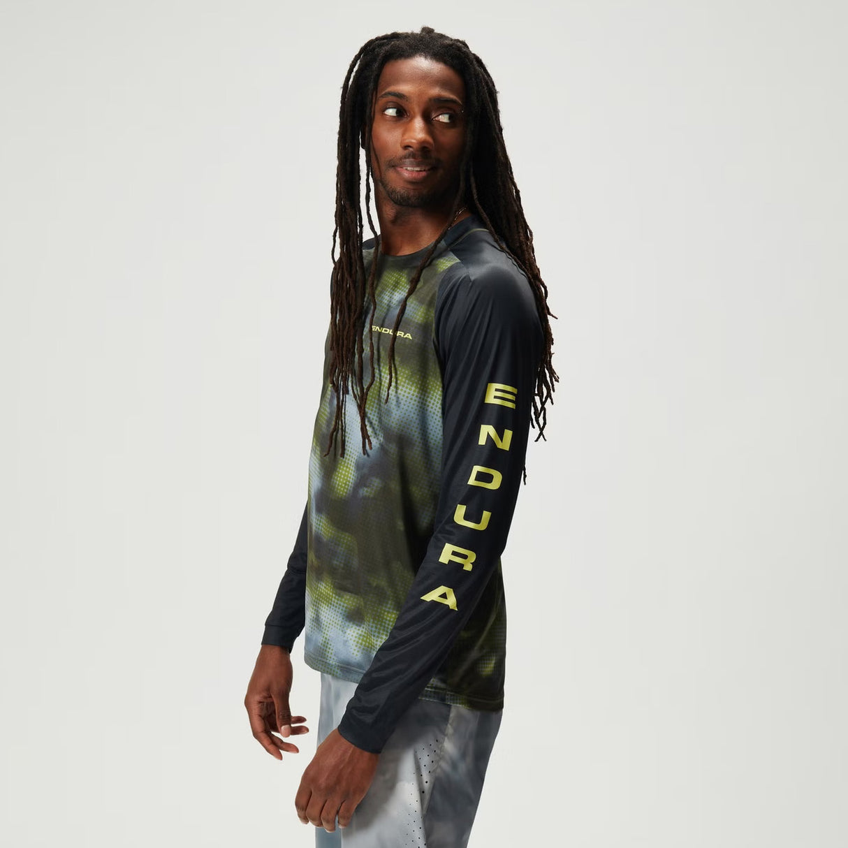 Maglia maniche lunghe Endura Pixel Cloud LTD - Verde - M