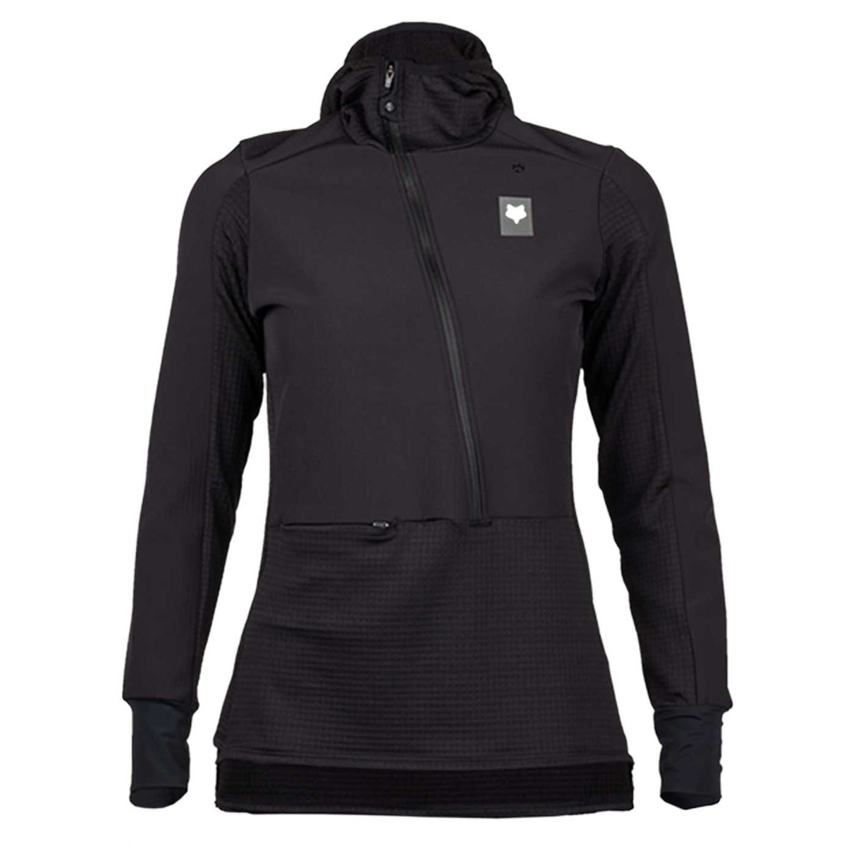 Maglia maniche lunghe donna Fox Cappuccio Defend - Nero - P