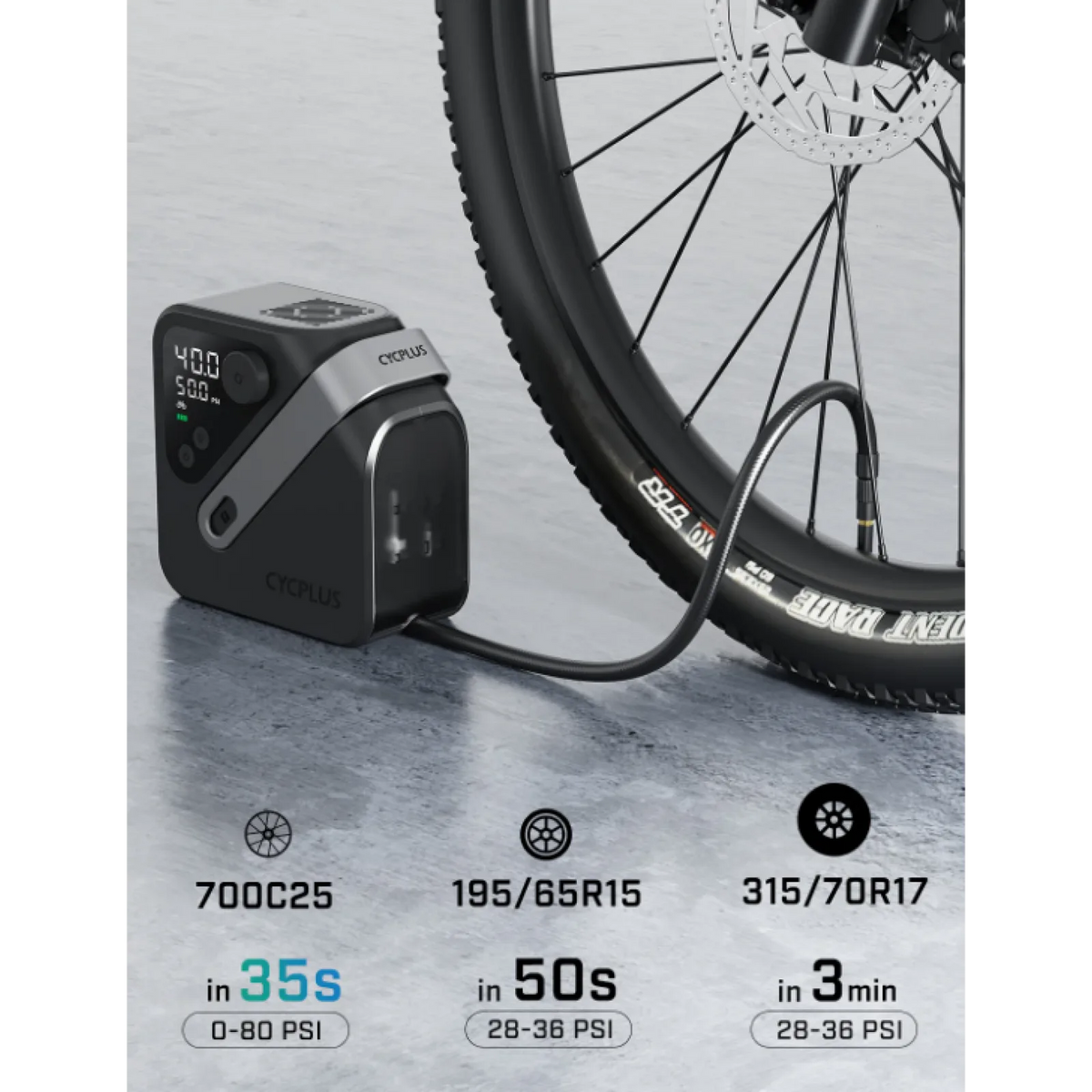Pompa elettrica portatile Cycplus AL7 Cycplus 11