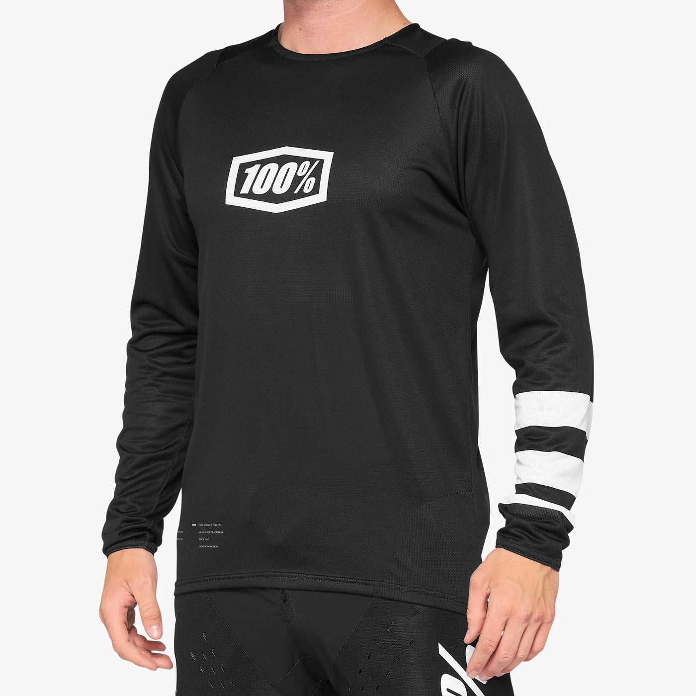 Maglia maniche lunghe 100% R-Core - Nero bianco - M
