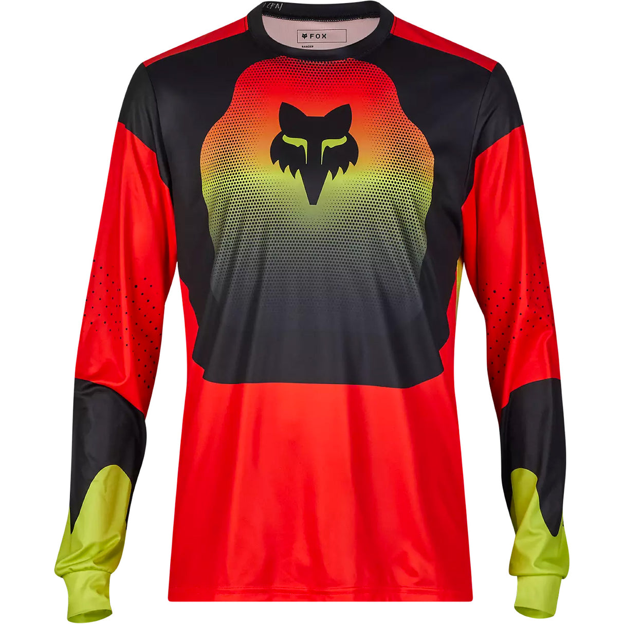 Maglia maniche lunghe Fox Ranger Revise - Rosso giallo - G