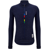 Maglia maniche lunghe Santini UCI Official Pure - Blu - C