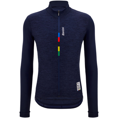 Maglia maniche lunghe Santini UCI Official Pure - Blu - C