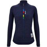 Maglia maniche lunghe donna Santini UCI Official Pure - Blu - I