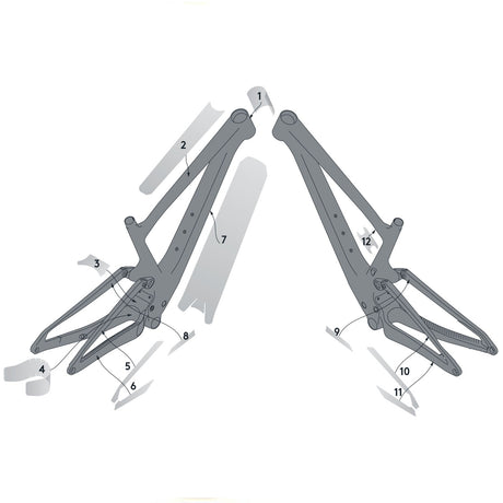 Kit protezione telaio Syncros per Spark Carbon - Opaco - H