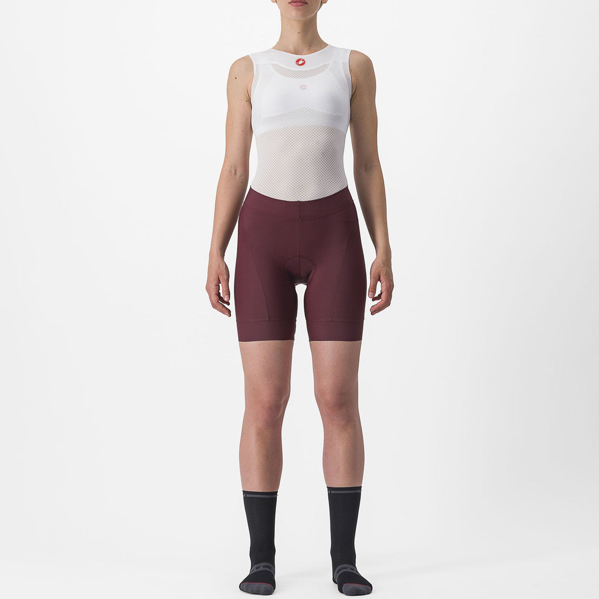 Pantaloncini donna Castelli Prima - Bordeaux - M