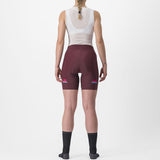 Pantaloncini donna Castelli Prima - Bordeaux - N