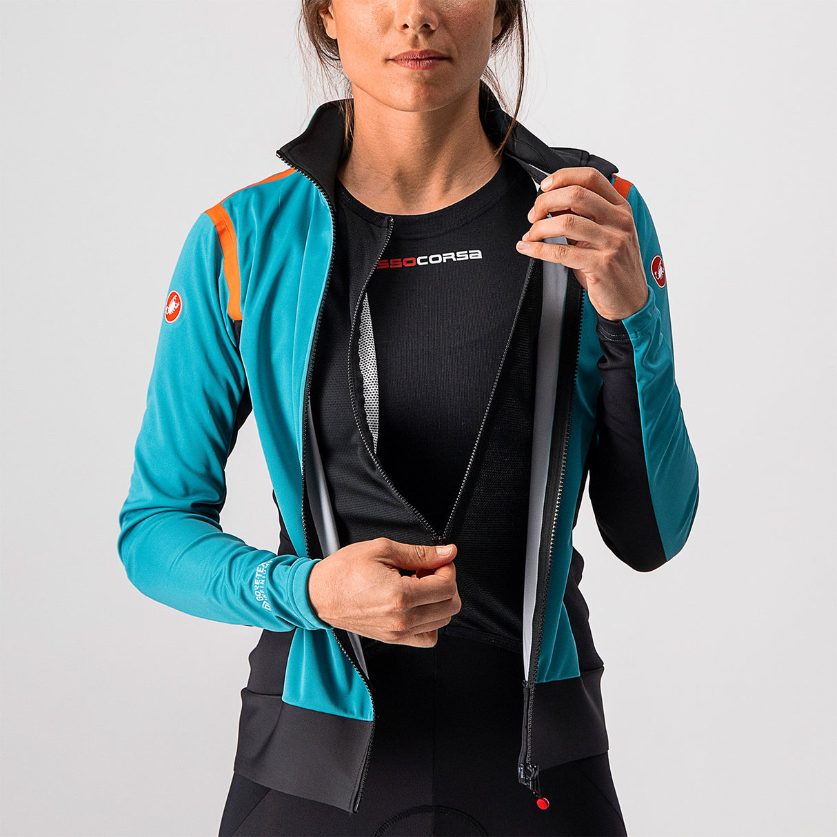 Giacca donna Castelli Alpha RoS 2 Light - Azzurro - N