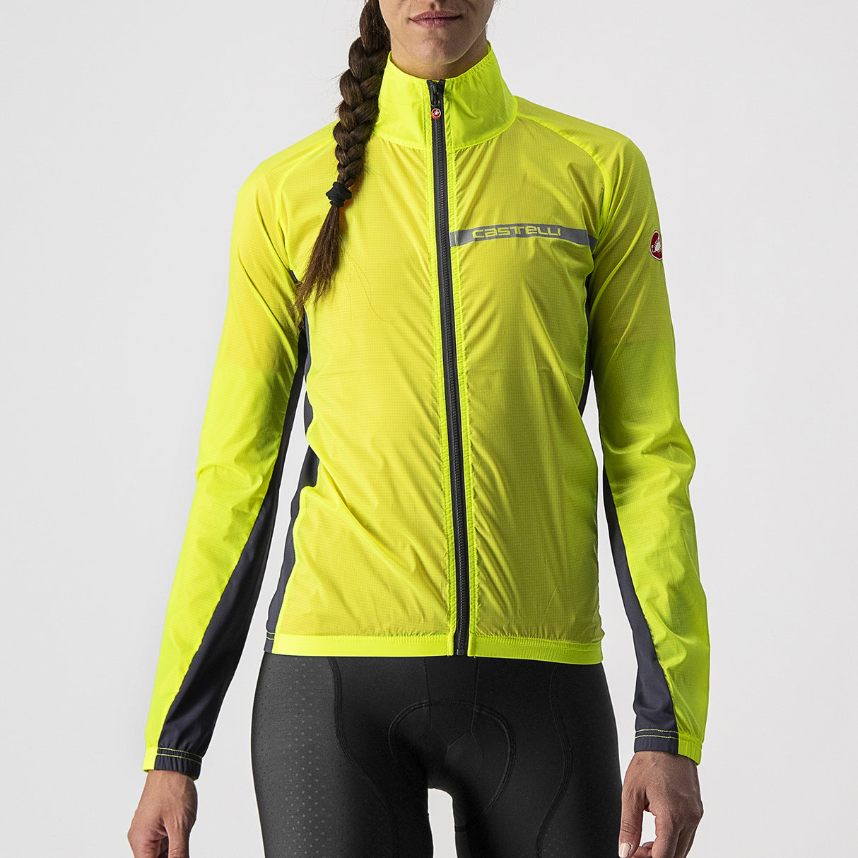 Mantellina Donna Castelli Squadra Stretch - Giallo Fluo - D