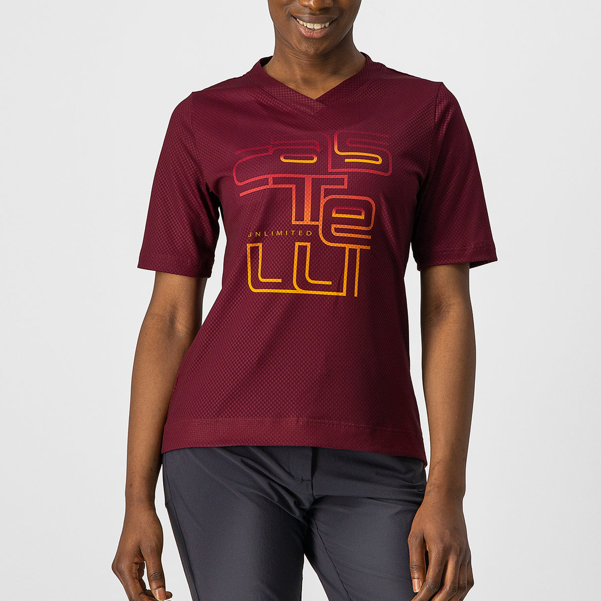Maglia donna Castelli Trail Tech - Bordeaux - E