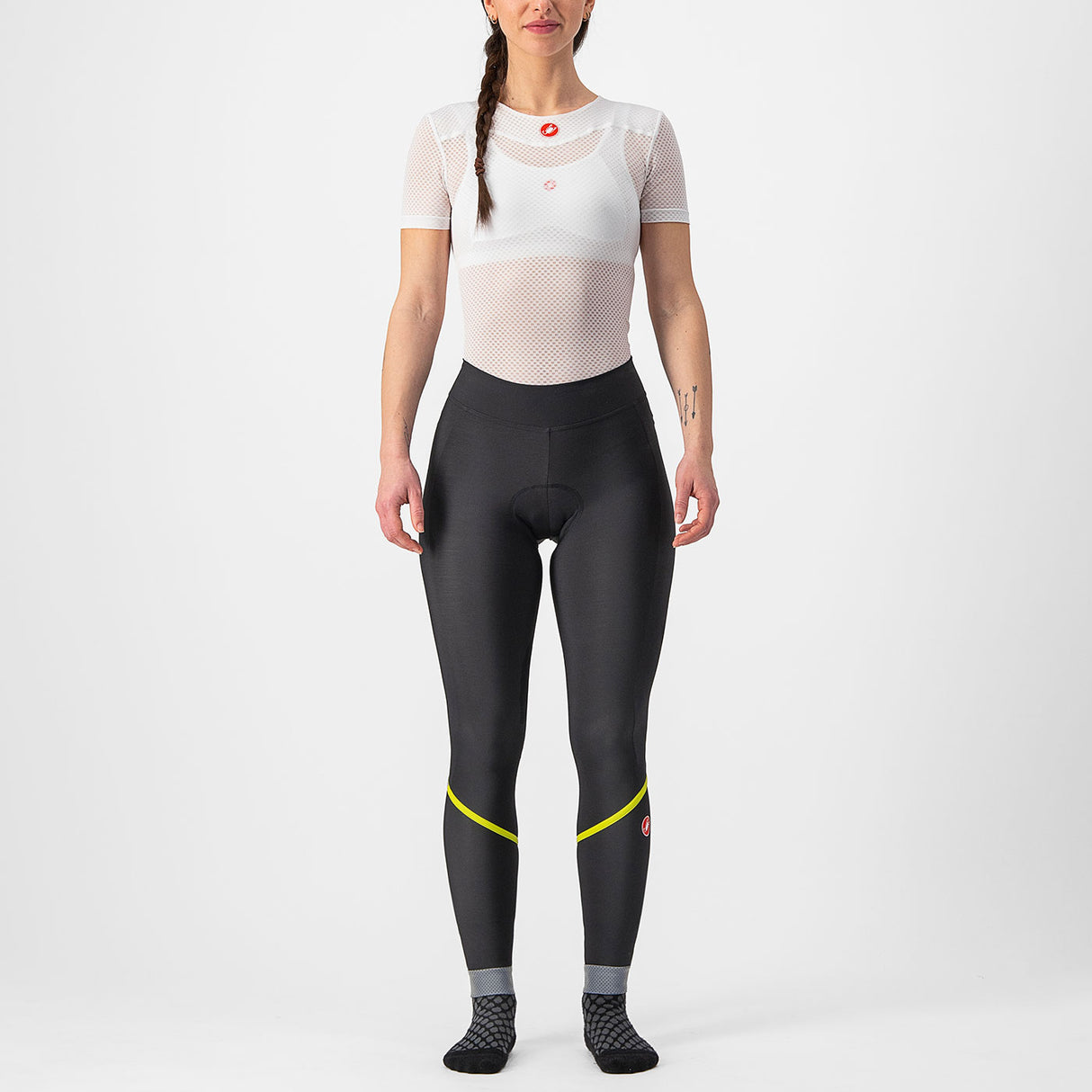 Calzamaglia senza bretelle donna Castelli Velocissima DT - Nero verde - E