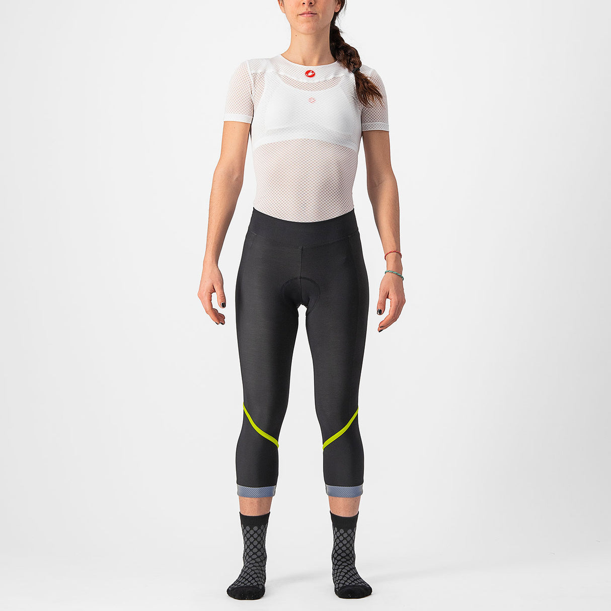 Bermuda donna Castelli Velocissima DT - Nero verde - E