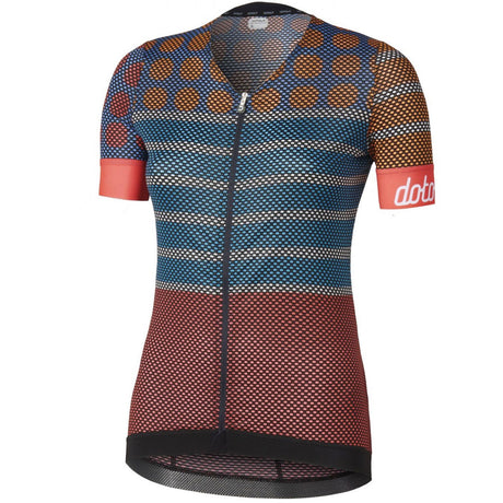 Maglia donna Dotout Dots - Azzurro fucsia - B