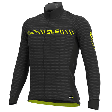 Maglia maniche lunghe Ale PRR Green Road - Nero giallo