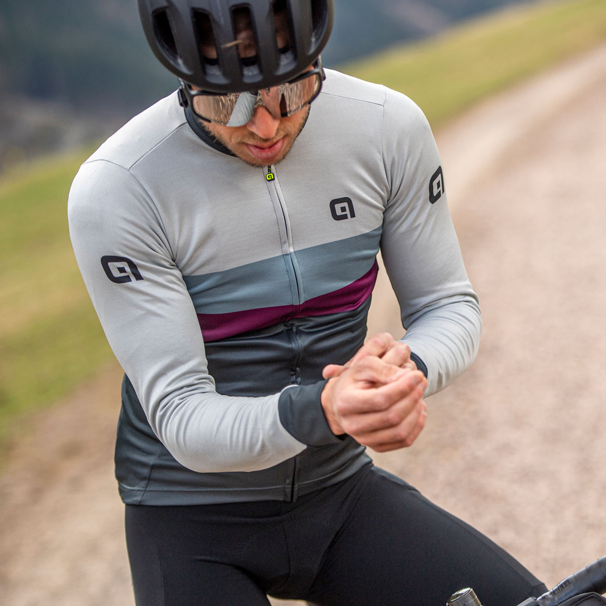 Maglia maniche lunghe Ale Off Road Gravel Chaos - Grigio - M