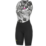 Salopette donna Ale R-EV1 Velocity Integrato - Nero grigio - E