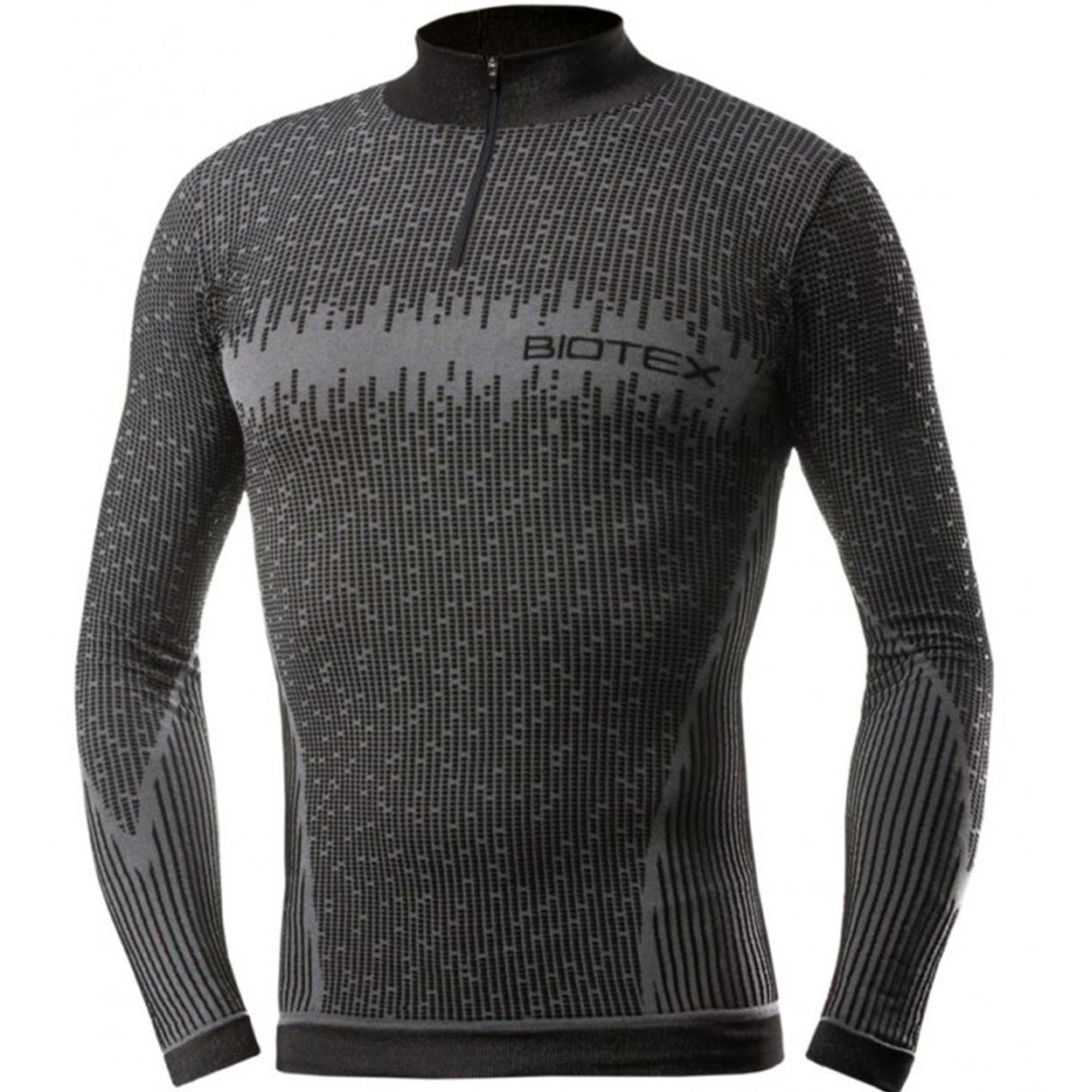 Maglia Intima maniche lunghe Biotex Lupetto 3D ZIp - Nero - E