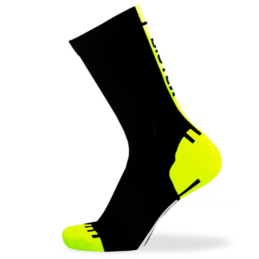 Calze Biotex Race - Nero Giallo Fluo