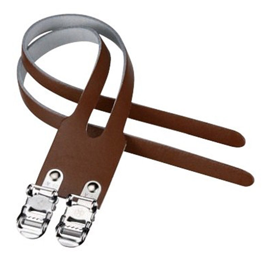 Cinghie per pedali doppie Brn Leather - Marrone