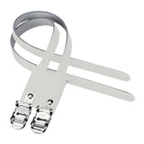 Cinghie per pedali doppie Brn Leather - Bianco