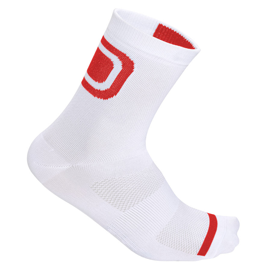 Calze DotOut Logo 9 - Bianco Rosso
