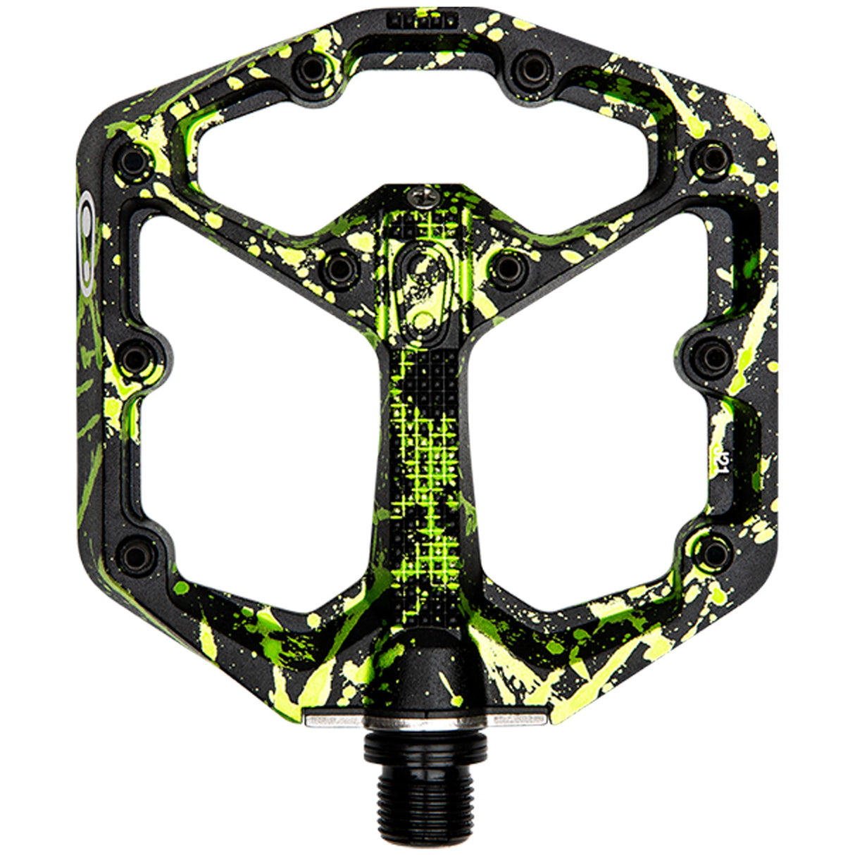 Pedali Crank Brothers Stamp 7 Splatter Small - Nero verde - E