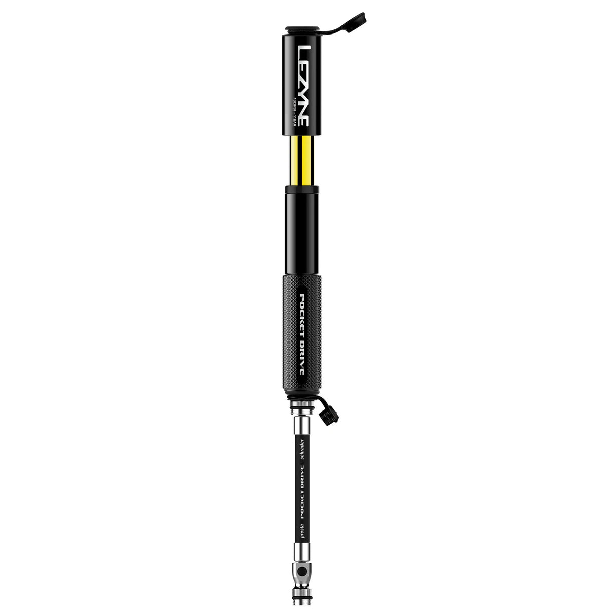 Mini-pompa aria Lezyne Pocket Drive - Nero - M
